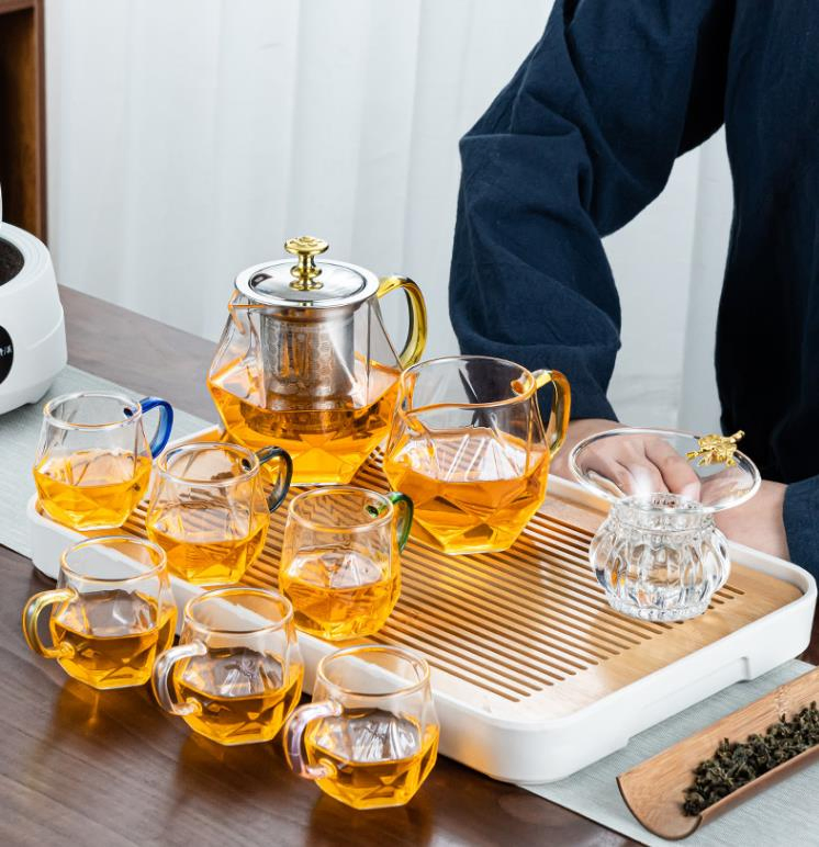 Чайник из боросиликатного стекла с ситечком