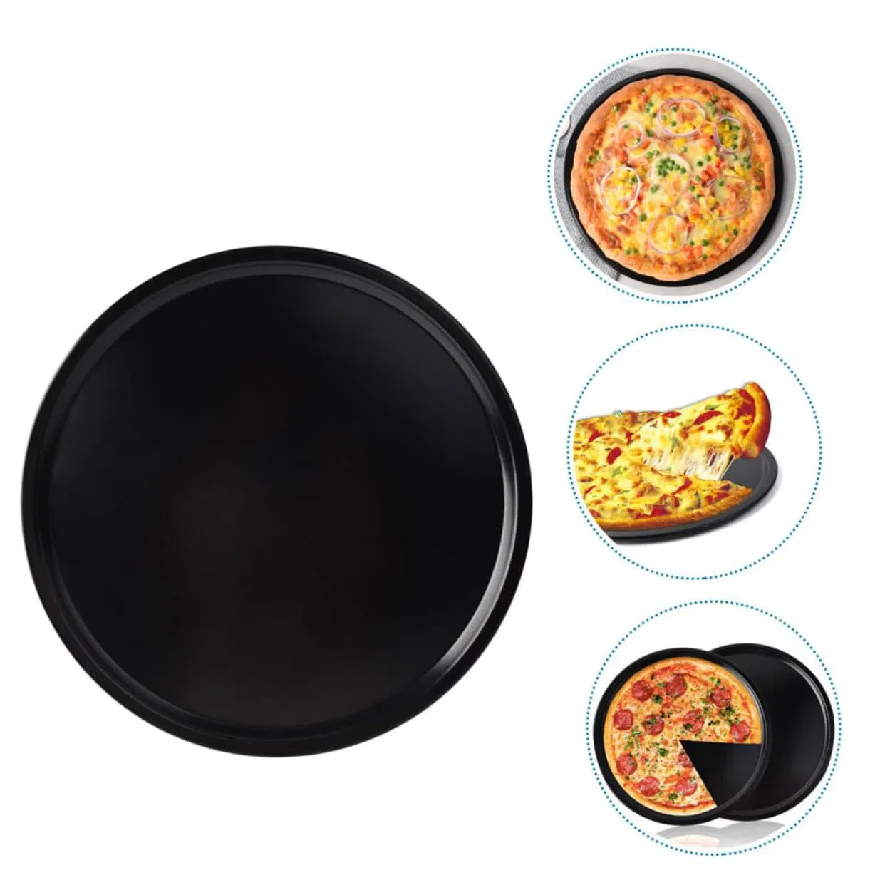 Manufacturer Sell Stainless Steel Kitchen Pizza Tools Deep Non-Stick Pizza Baking Pan