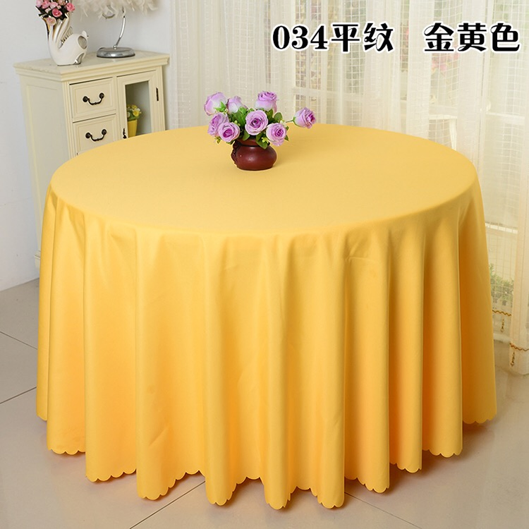 Cheap Wedding Decoration Solid Color Polyester Table Cloth Round Wedding Table Cloth