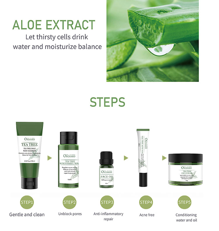Tea Tree Acne Control Moistuirzing Anti Aging Skin Care Set