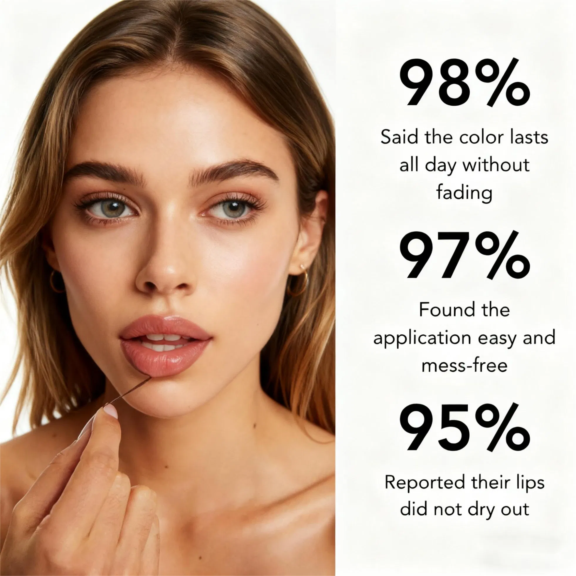 Водостойкий татуаж для губ с эффектом помады