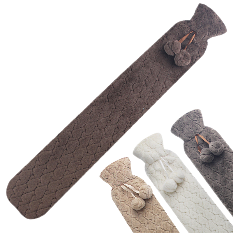 Long Water-Filling Rubber Hot Water Bottle with Customized Covers BS 2000ml Neck Hot Water Bag for Family