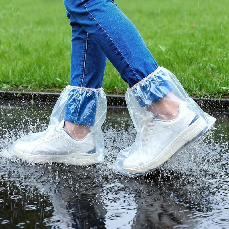 Durable Disposable Raincoat Easy Footwear Protection Waterproof Shoe Covers Non-Slip Rain Boot
