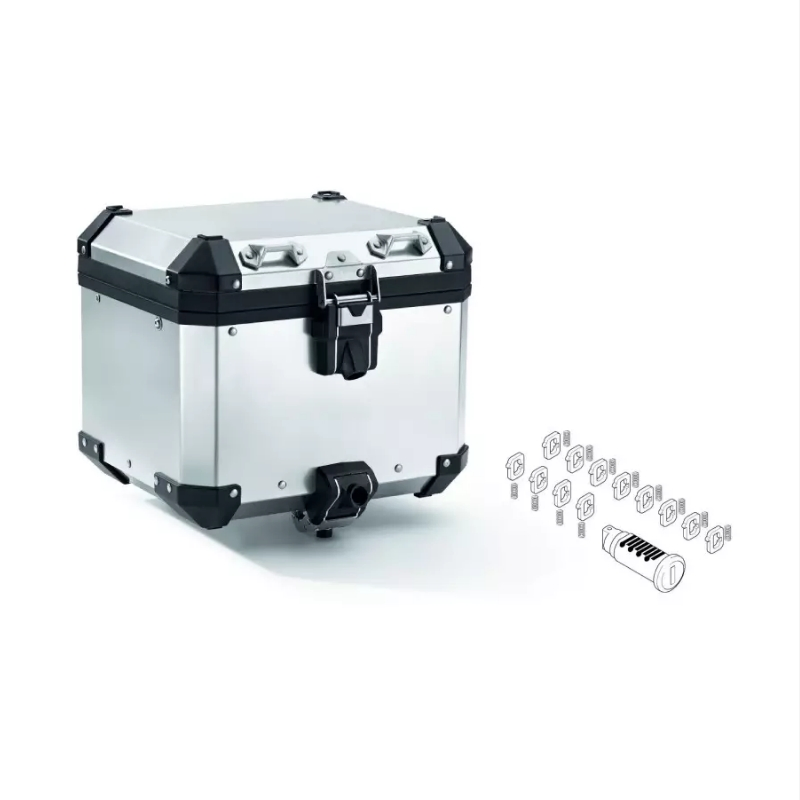 Aluminum Motorcycle Panniers Top Box with Rack Bracket Support