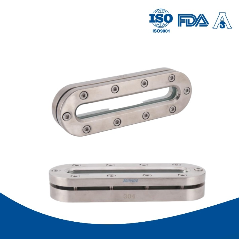 Customized Casting Tank Accessory DN25 Heat-Resistant Sight Glass Water Flow Indicator Sanitary Mirror
