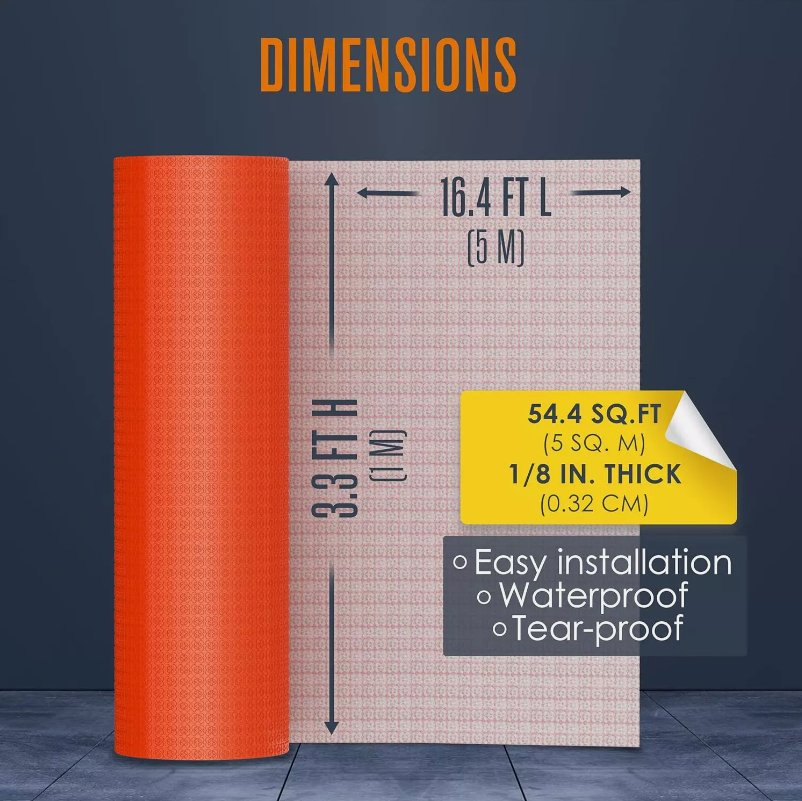 Heat Uncoupling Membrane Tile Membrane Underlayment