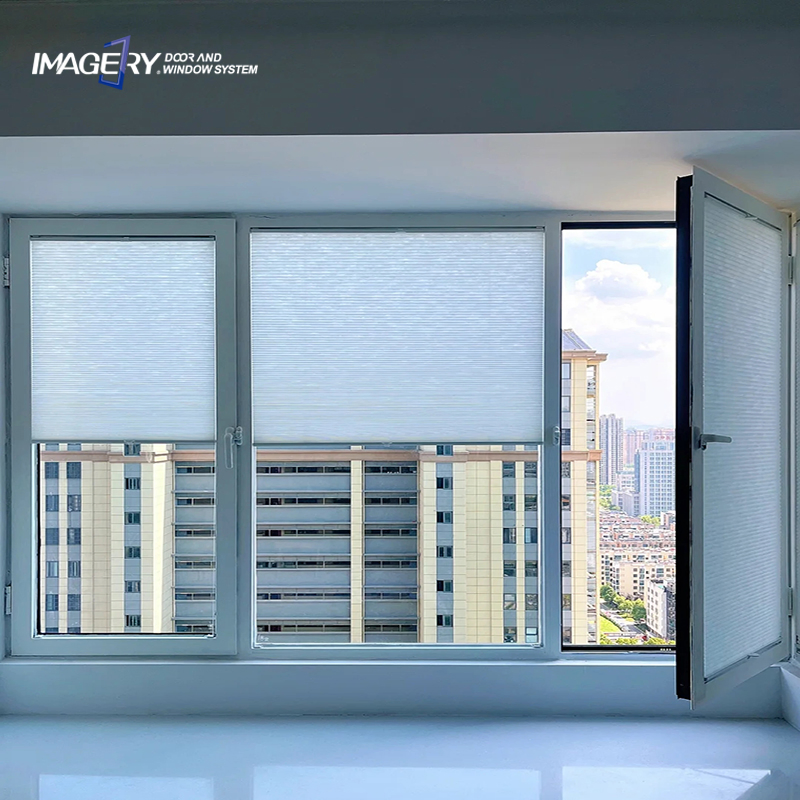 Imagery Modern Style Aluminum Glass Casement Window and Door for House