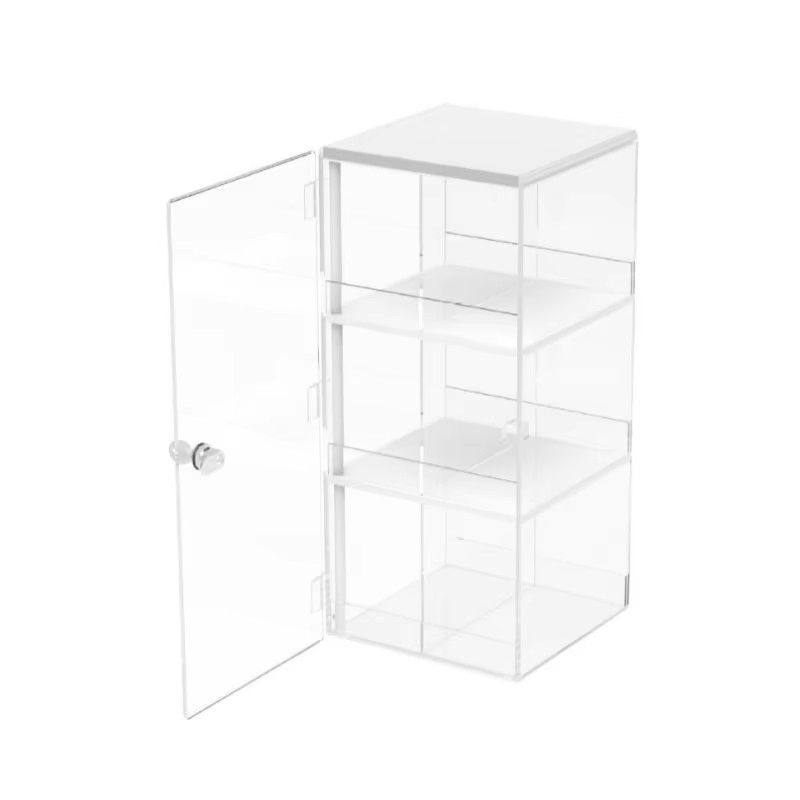 High Precision High Grade Ultra Clear Lockable Acrylic Display Box for Coffee Shop Menu Display