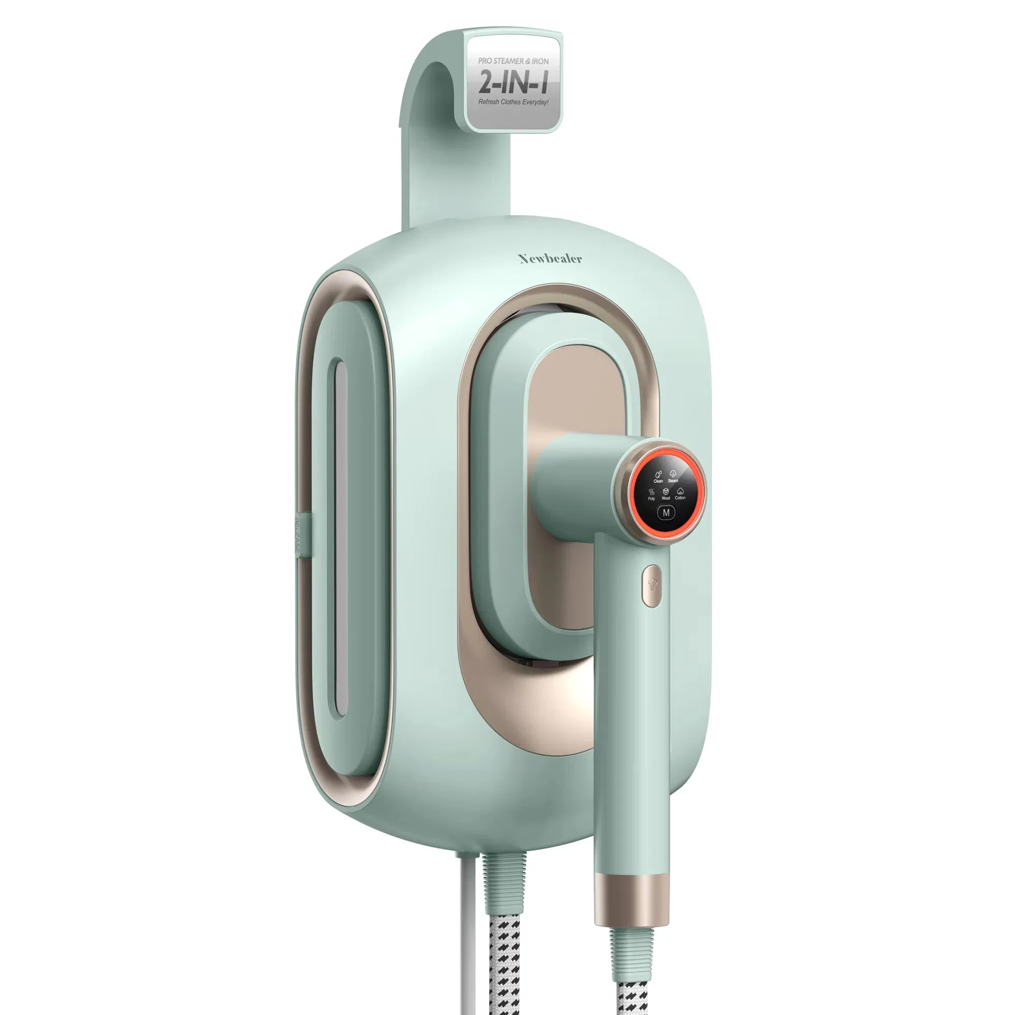 Smart Turbocharged Electric Iron Steamer for Home Use 3-Level Steam Dry Ironing 45s Fast Heat-up Nonstick 170ml Water Tank for Home Use