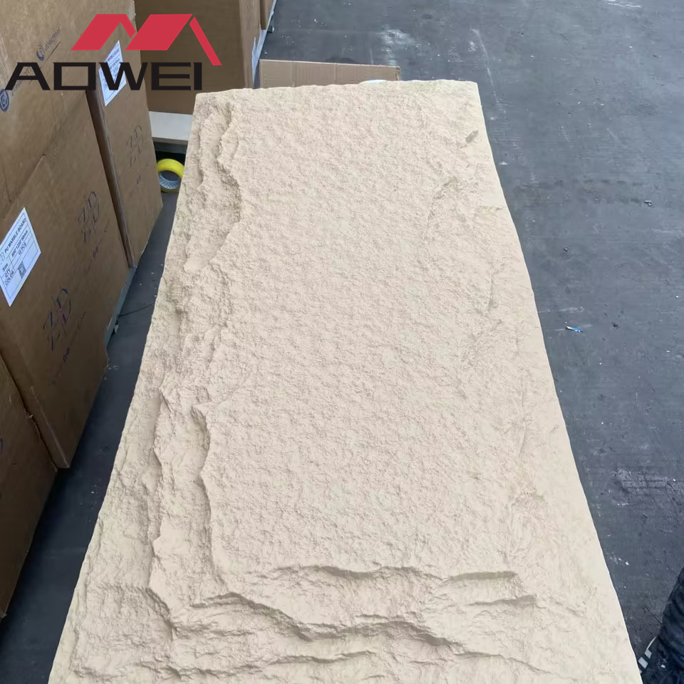 PU Polyurethane Realistic Rock Texture PU Stone Wall Panel for Interior Decoration