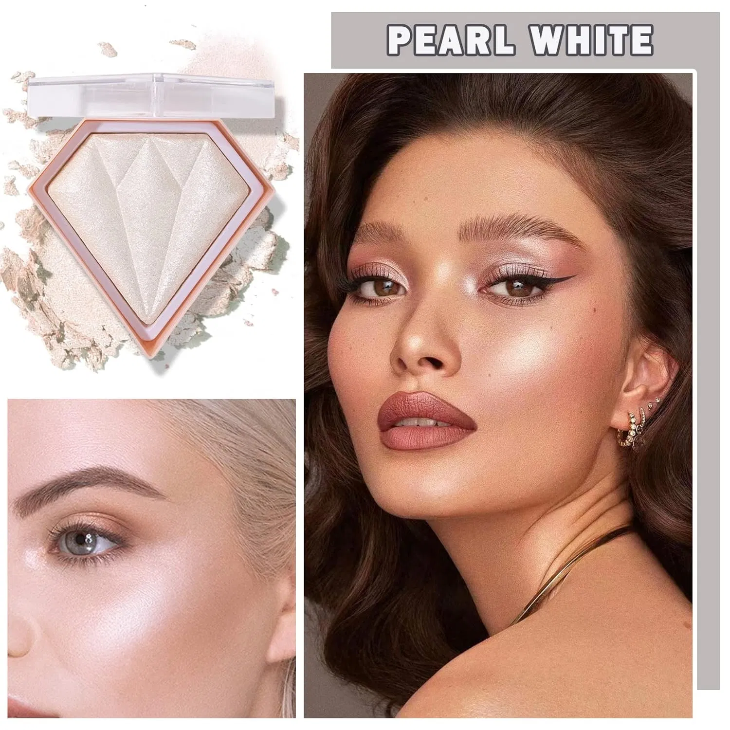 Highlighter Makeup Palette Shimmer Contour Powder, Waterproof & Long-Lasting Face Illuminator Private Label/OEM