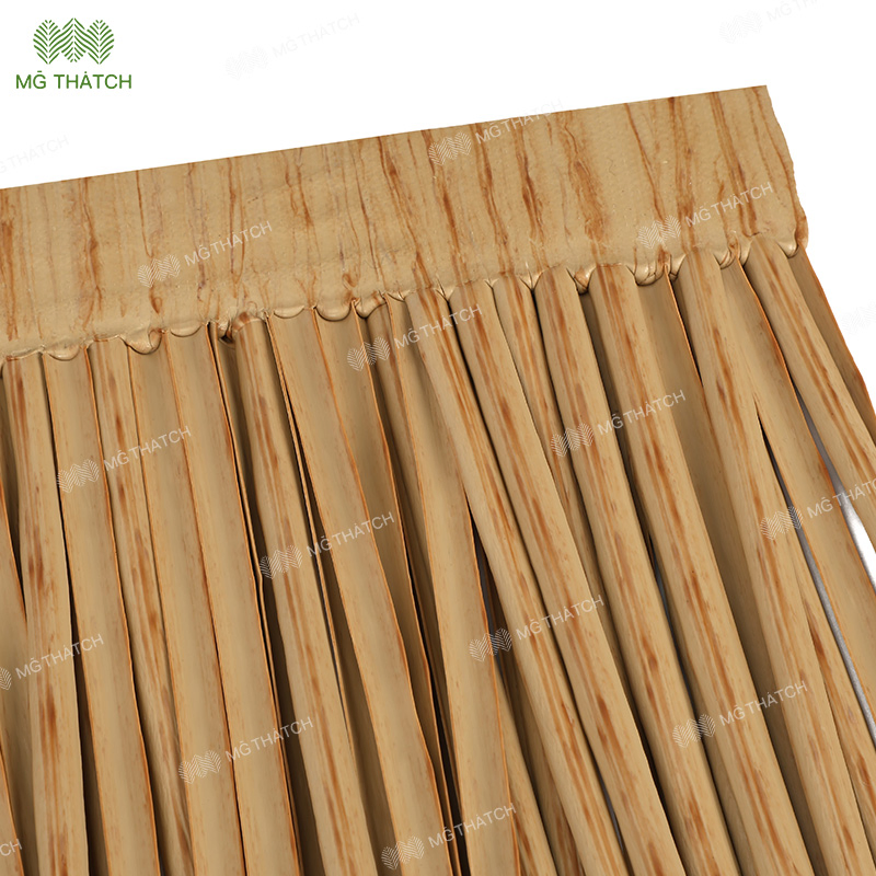 Gray Color Synthetic Roof Thatch China Manufactur Fireproof Artificial Palap Thatch