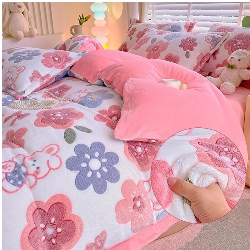Aesthetic Twin Duvet Cover Ultra Soft Fluffy Blanket Zipper Bedding Sets