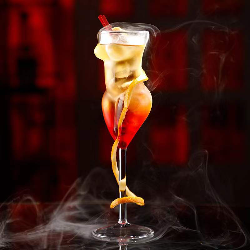 High Borosilicate Glass Woman Body Shaped Wine Glasses Cocktail Glass Female Body Shape Wine Glass