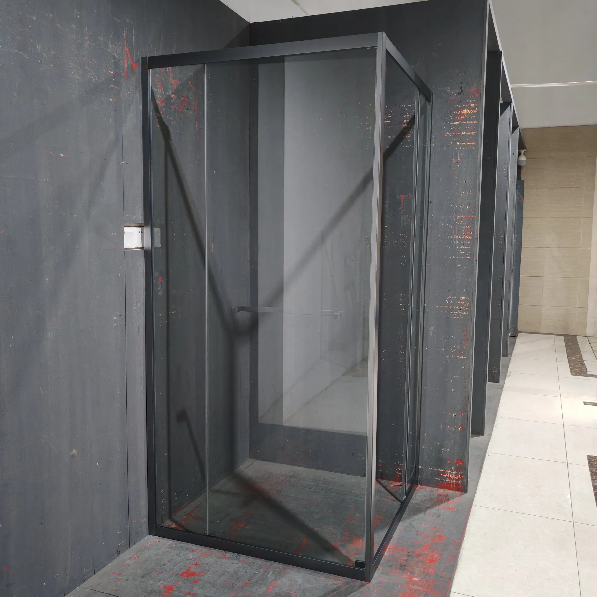 Sleek Chrome Sliding Door Shower Enclosure for Luxury Bathroom Designs