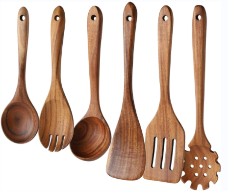 Stirring Household Seasoning Cooking Utensils Acacia Wood Non-Stick Pot Shovel Strainer