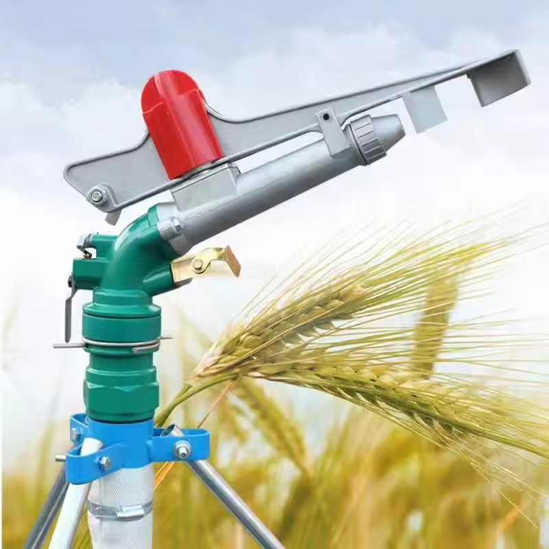 Farmland Irrigation System Rain Gun Stand 360 Auto Rotary Sprinkler Spray Gun