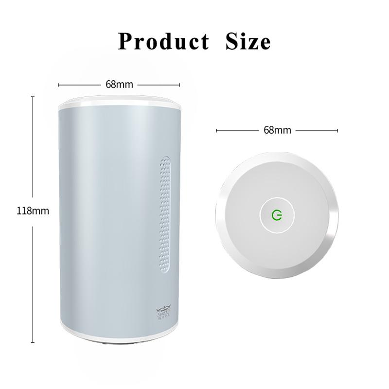 Button Design One-Click Purifier Ozone Sterilized Air Purifier for Home or Car