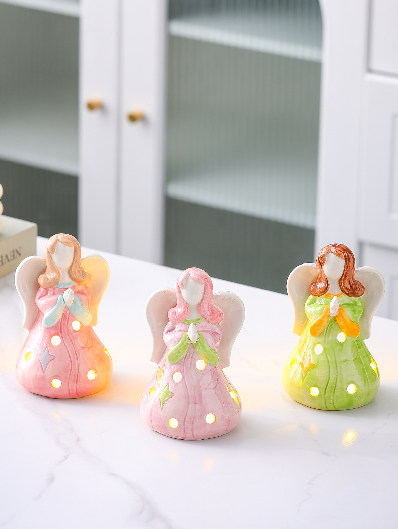 Enchanting Handmade Heart Ceramic Lamp for Romantic Decor