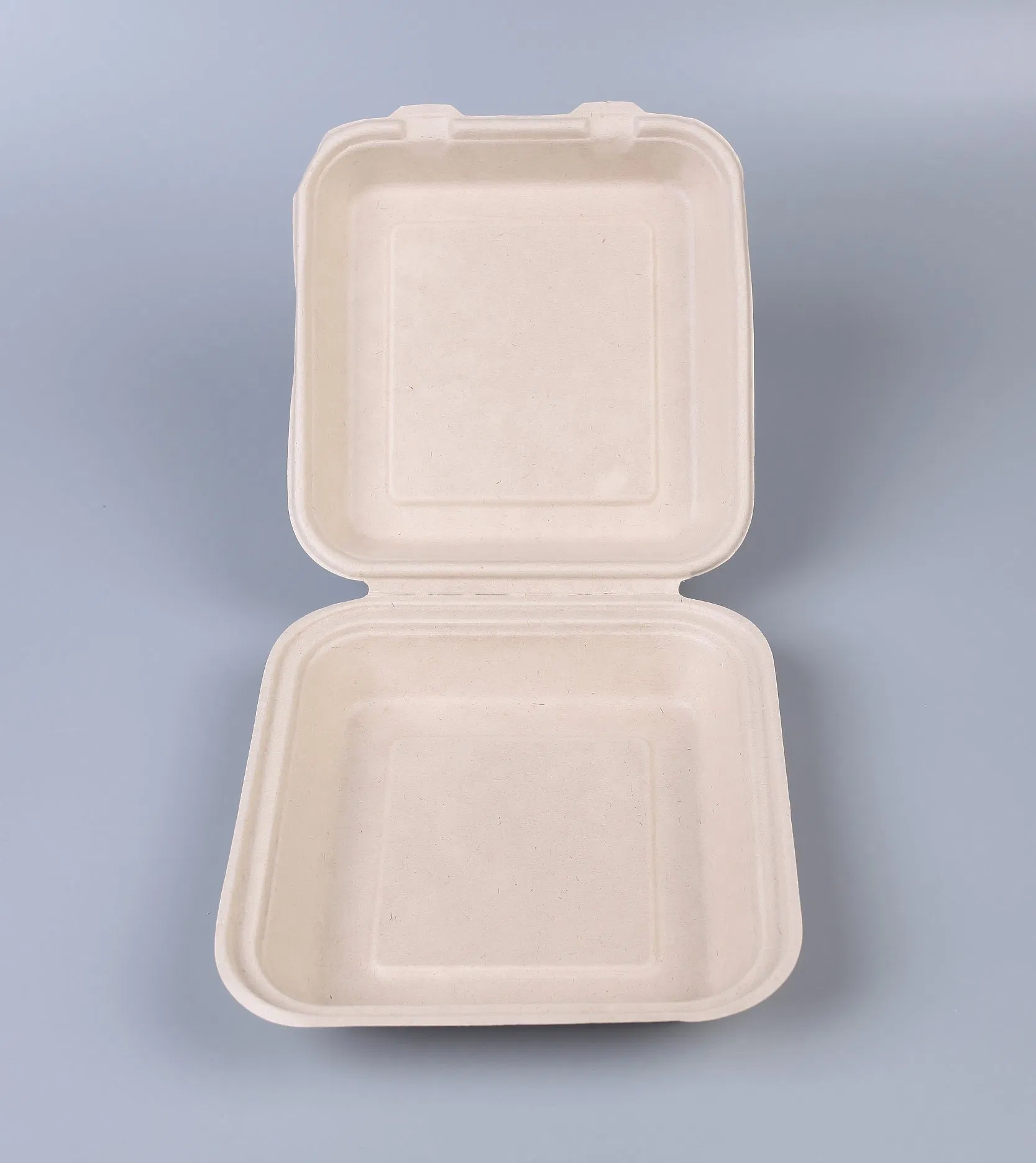 Microwaveable and Compostable Sugarcane Bagasse Lunch Box Food Packaging