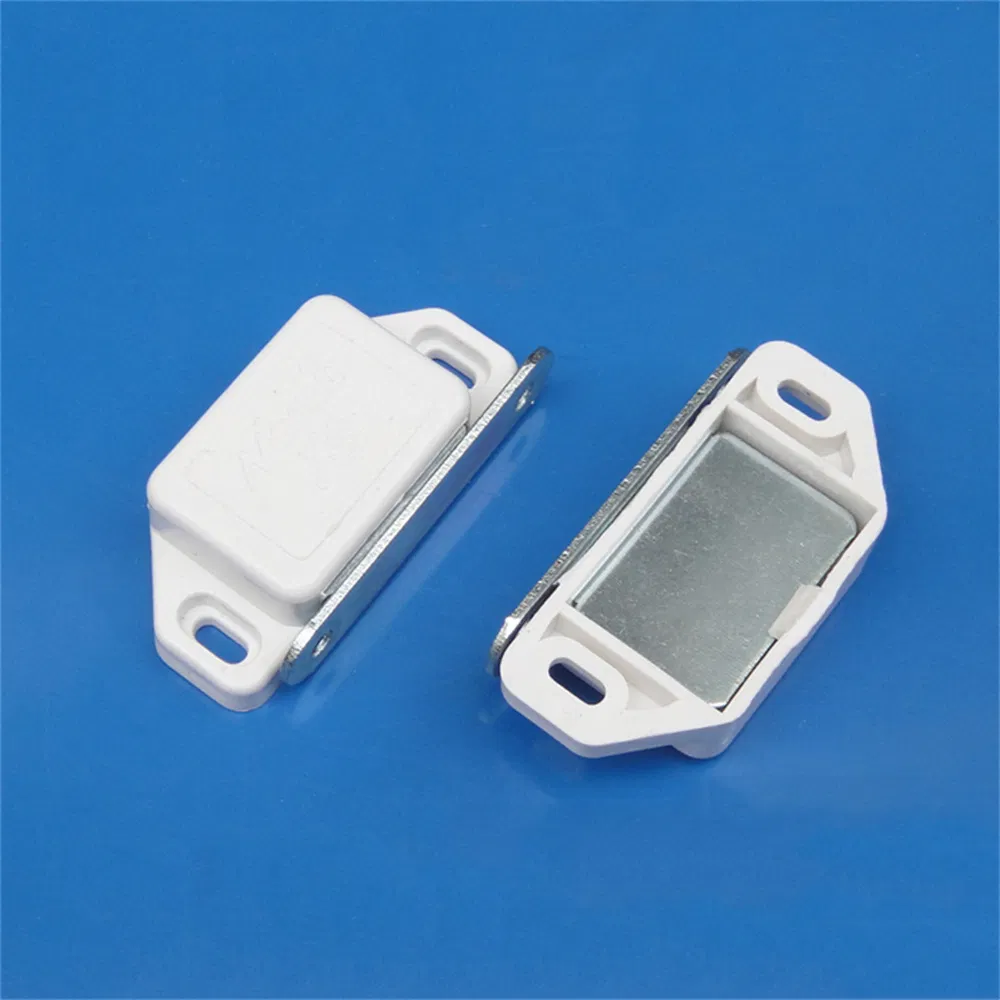 Practical Plastic Cabinet Cupboard Door Magnetic White Latch Catch