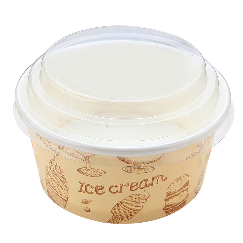 Бумажный стаканчик для кофе и мороженого с двойными стенками