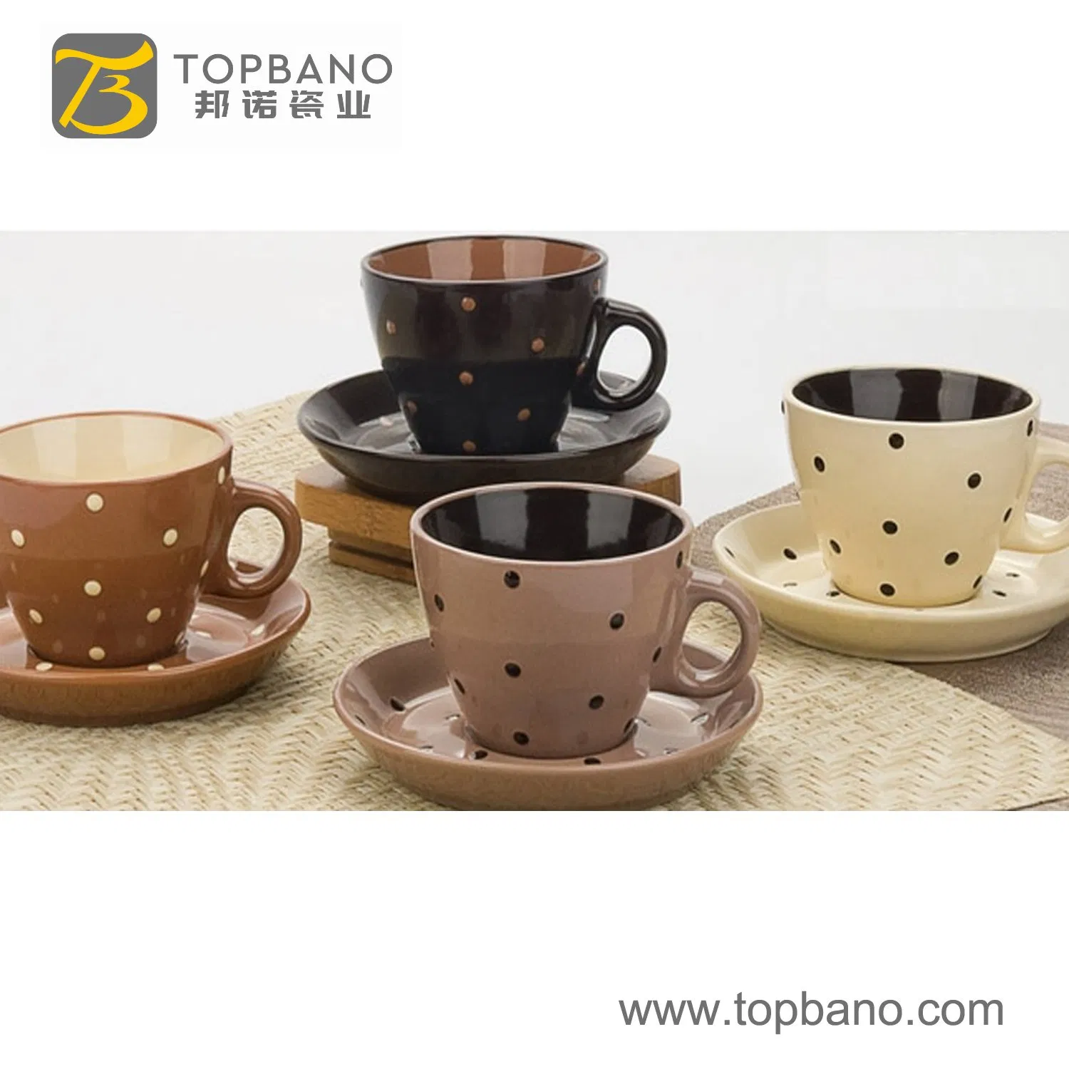Wholesale Customized Tea Coffee Porcelain Ceramic Cup and Saucer