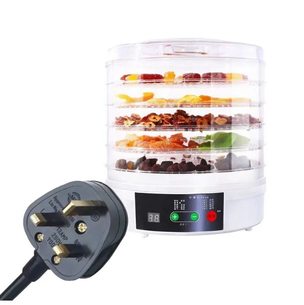 Home Digital Electric Food Dehydrator with Timer and Function Buttons