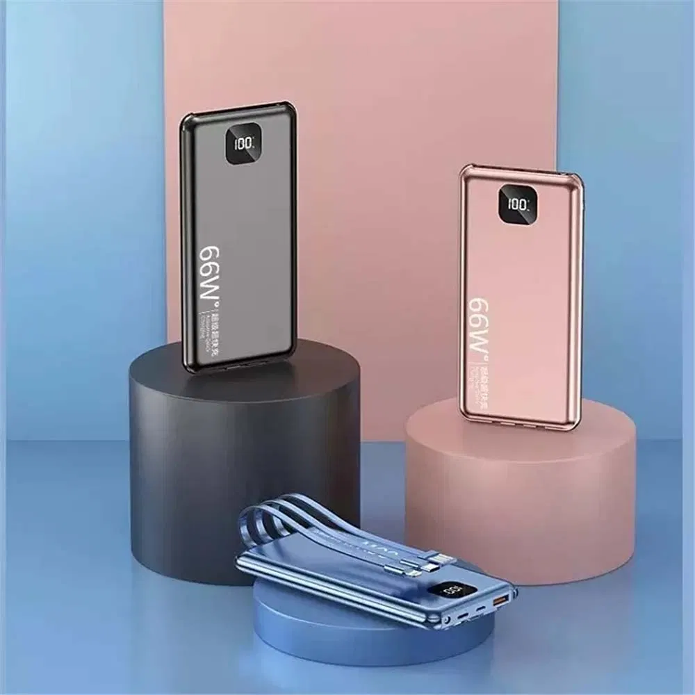 Повербанк Rt-U2 25000mAh со встроенными кабелями