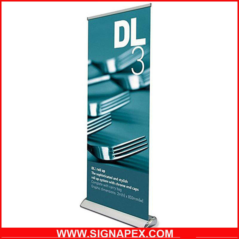 Signapex Retractable Wide Base Single Side Pop up Display Roll up Banner Stand