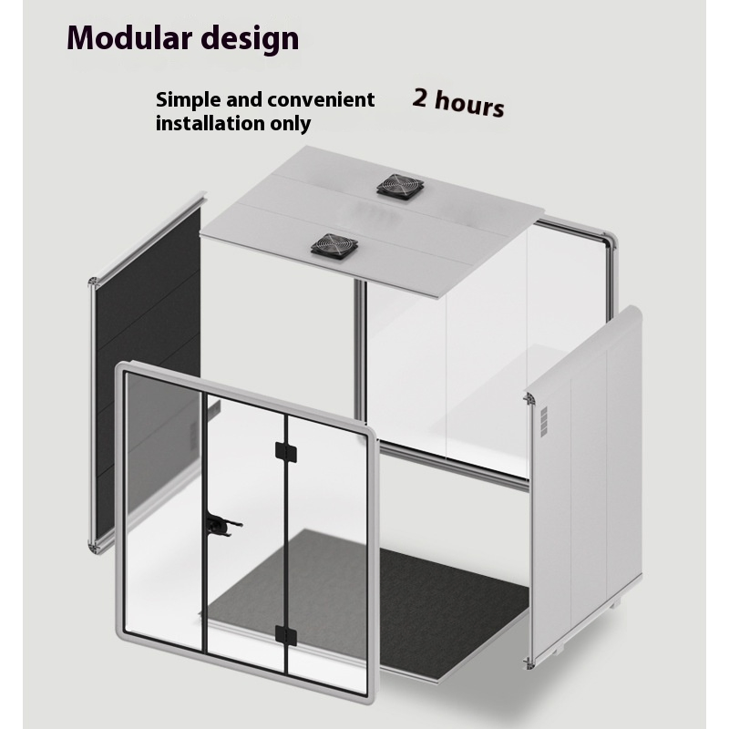Soundproof Office Pod for Home Living Room and Live Space Group Meeting