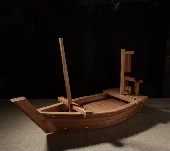 Food Grade Wood Sushi Boat Eco-Friendly Restaurant Sushi Container