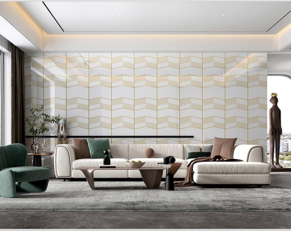 Textured Marble PE Foam Wall Stickers for Living Room