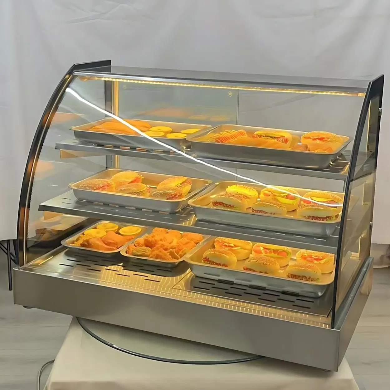 Wholesale Price Premium Quality Curved Food Warming Display for Large Quantity Orders