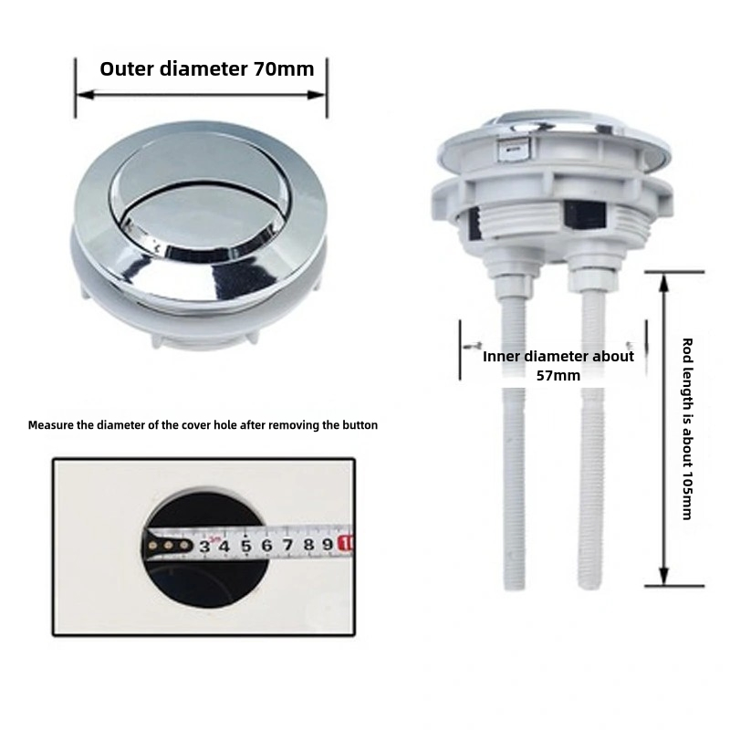 Customizable Toilet Flush Buttons with Different Colors and Styles Toilet Accessories