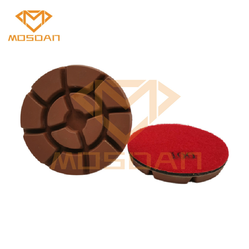 4 Inch Spiral Durable Life Hybrid Concrete Polishing Pads for Power Trowel