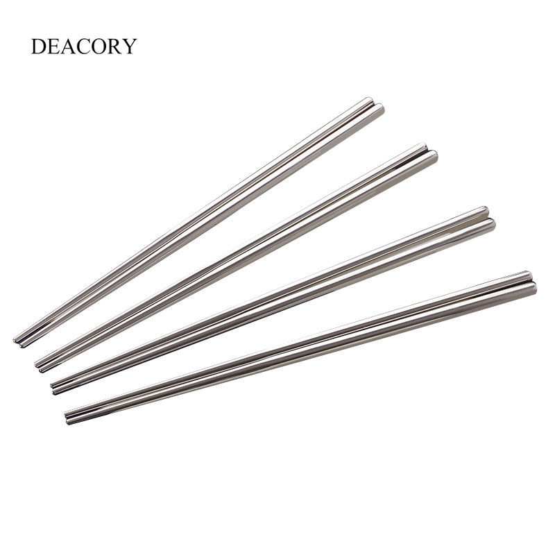 Silver Metal Restaurant Round Chopsticks Set for Wedding