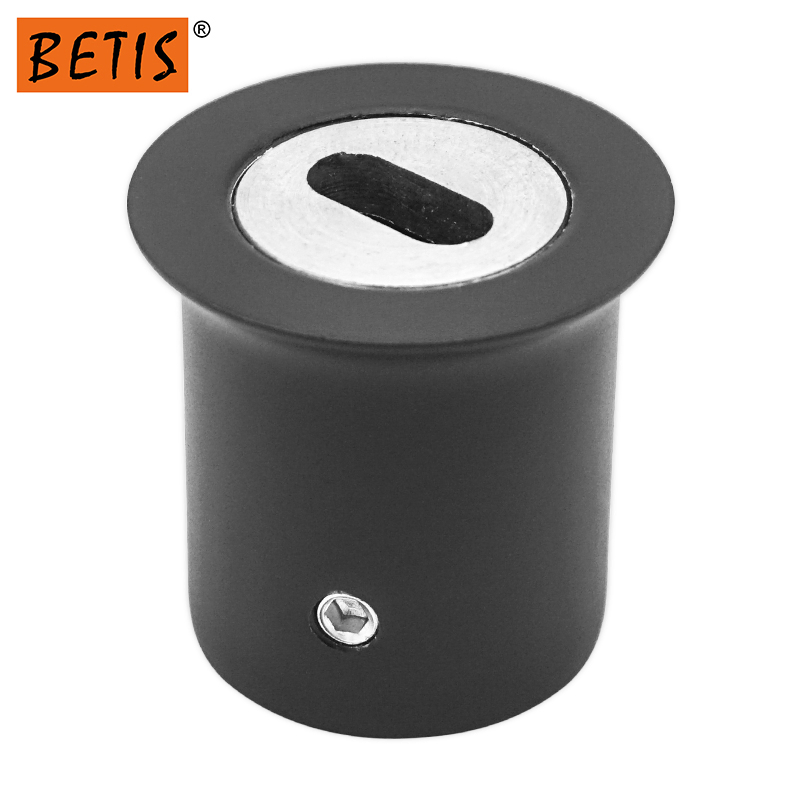 OEM Bathroom-Fittings-Accessories Glass Fitting Partition Connecting Bar Round Pipe Connector Black Finish Stainless Steel Glass Hardware