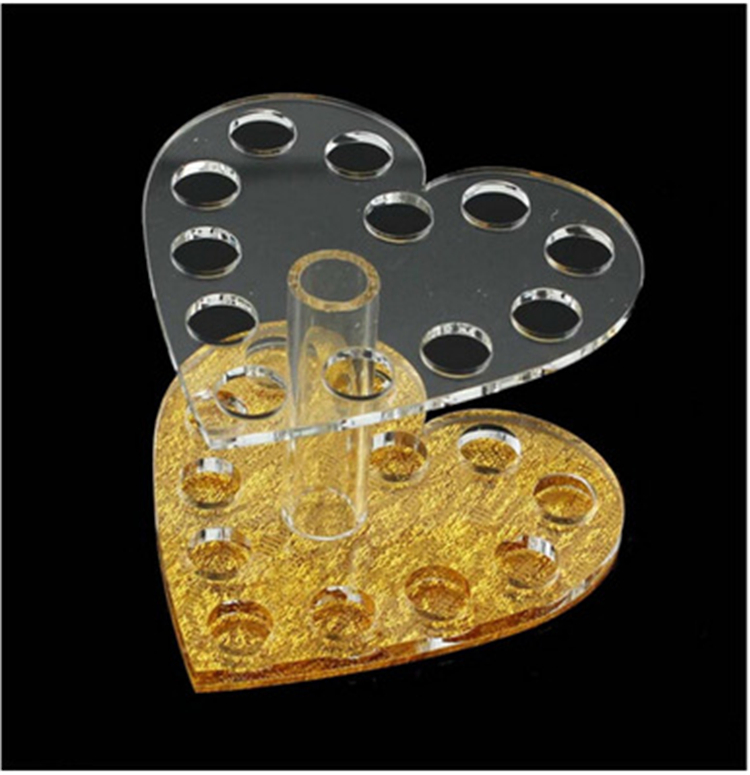 Nail Art Tools New New Heart-Shaped Pen Holder Pen Holder Acrylic Nail Pen Display Stand Phototherapy Pen Crystal Pen Holder