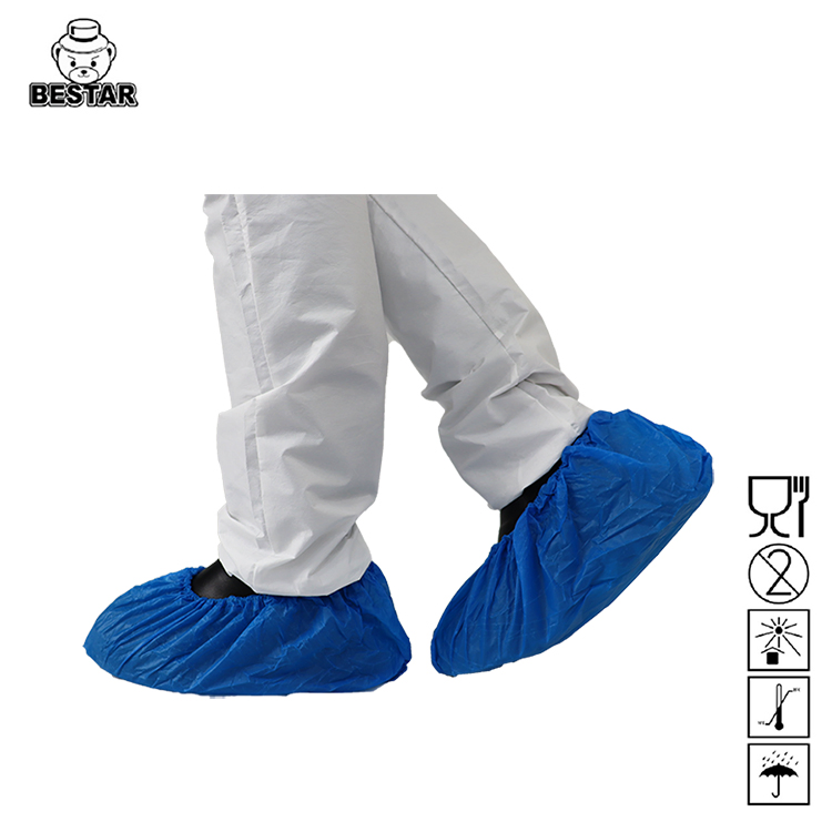 Fashion Bestar Plastic Anti-Slip Heavy Duty Colorful CPE Shoe Cover Disposable Overshoes