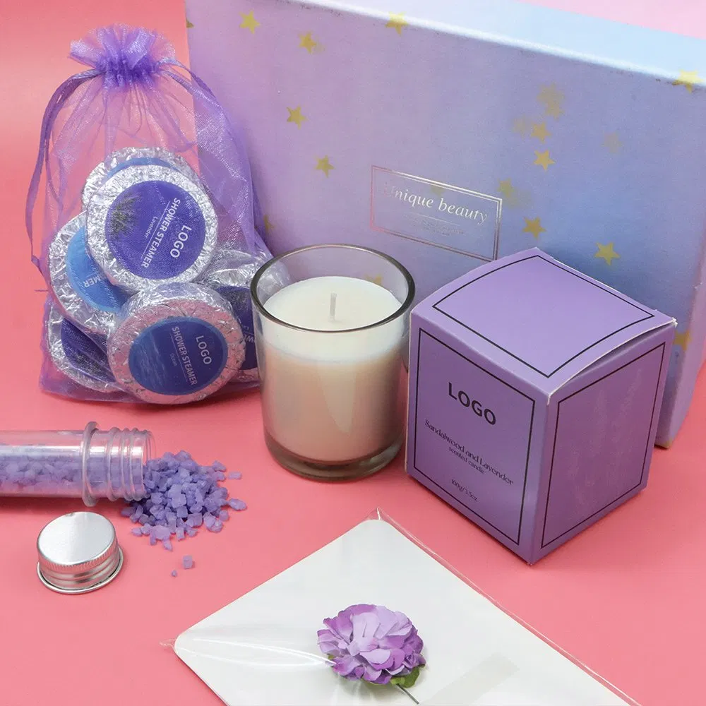 Aromatherapy Bath Gift Set: Bombs, Salts, and Candles