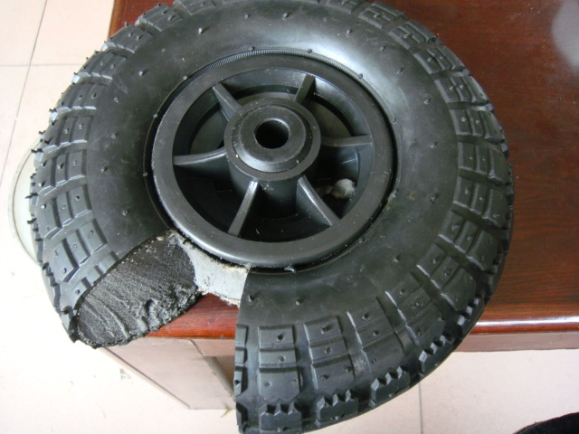 Colour Flat Free Tyre PU Foam Wheel 14inch 3.50-8