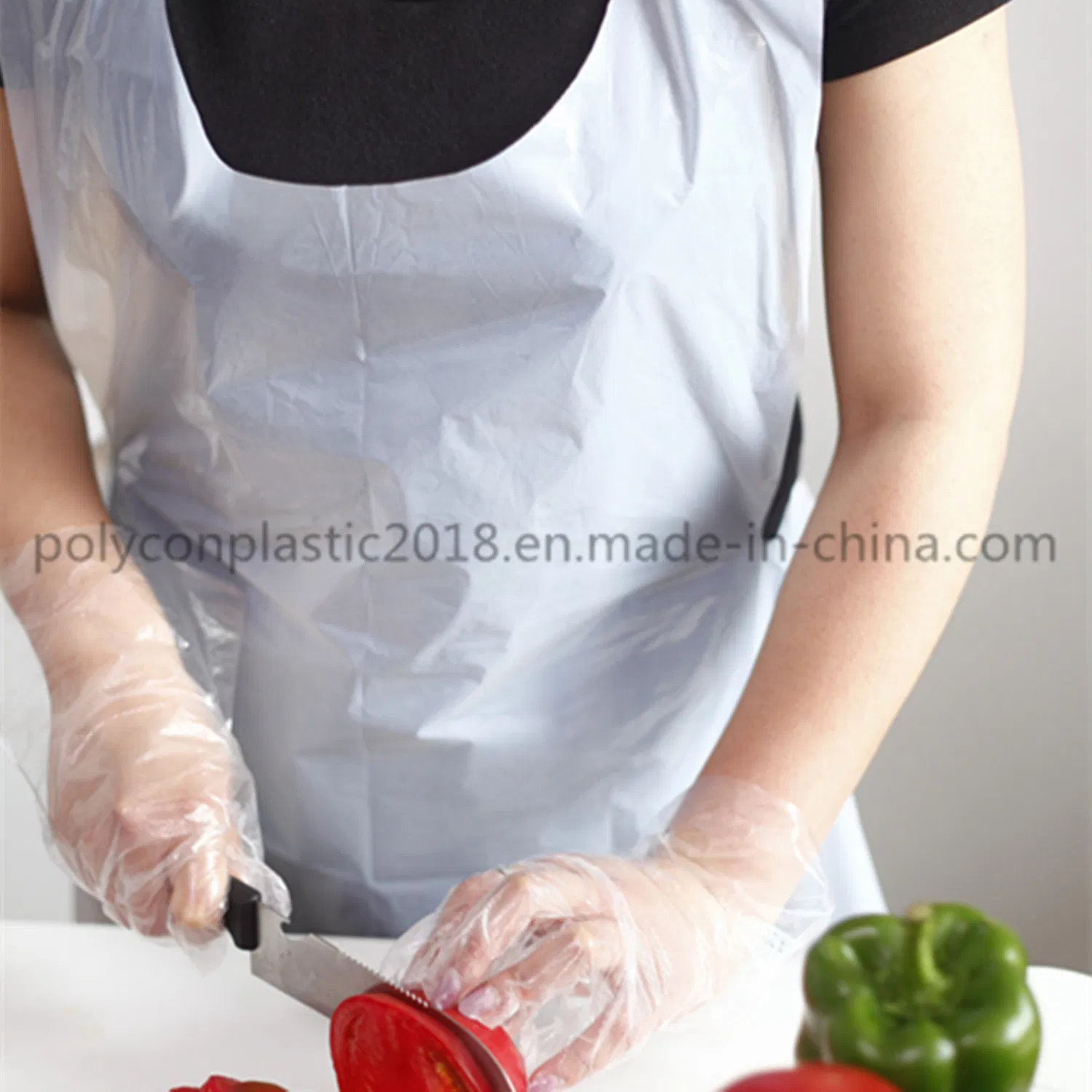Medical Household White Colorful Disposable Plastic Apron