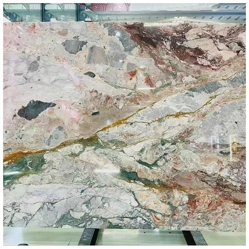 Chinese Four Seasons Pink Marble Slabs for Interior Decoration Projects
