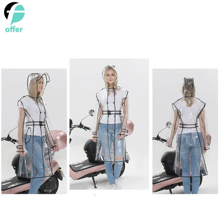 Transparent Clear Waterproof Lightweight Raincoat