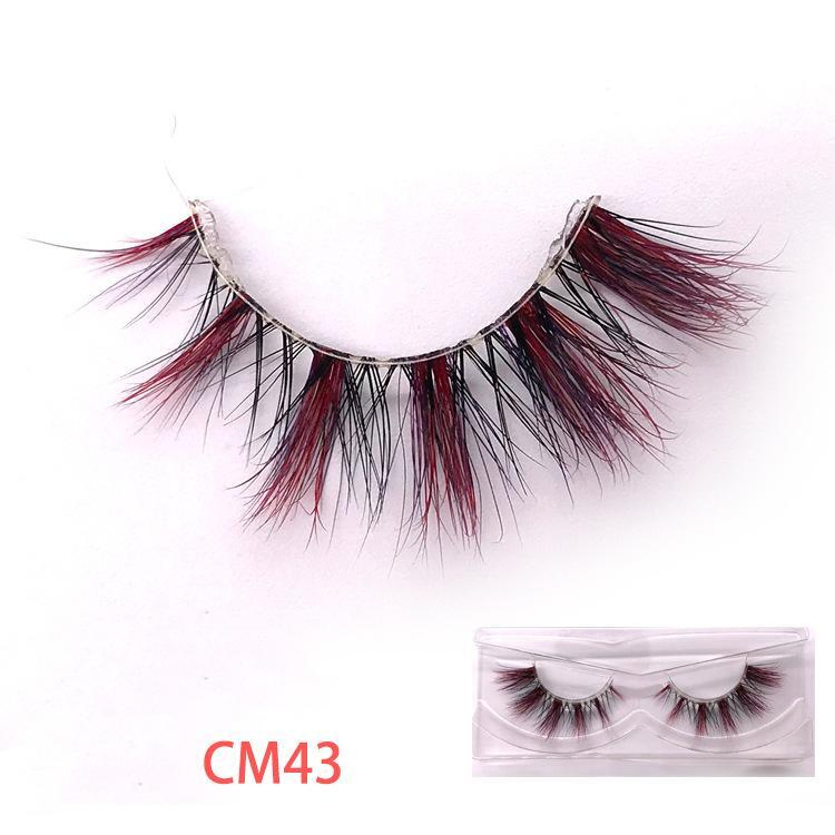 Wholesale Falsies Made in China Colored Real Mink Lashes