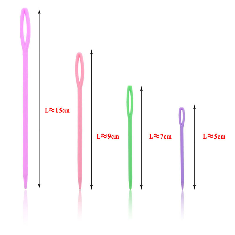 Plastic Sewing Needles Knitting Crochet Hooks Lacing Wool Yarn Sweater Weaving Tools