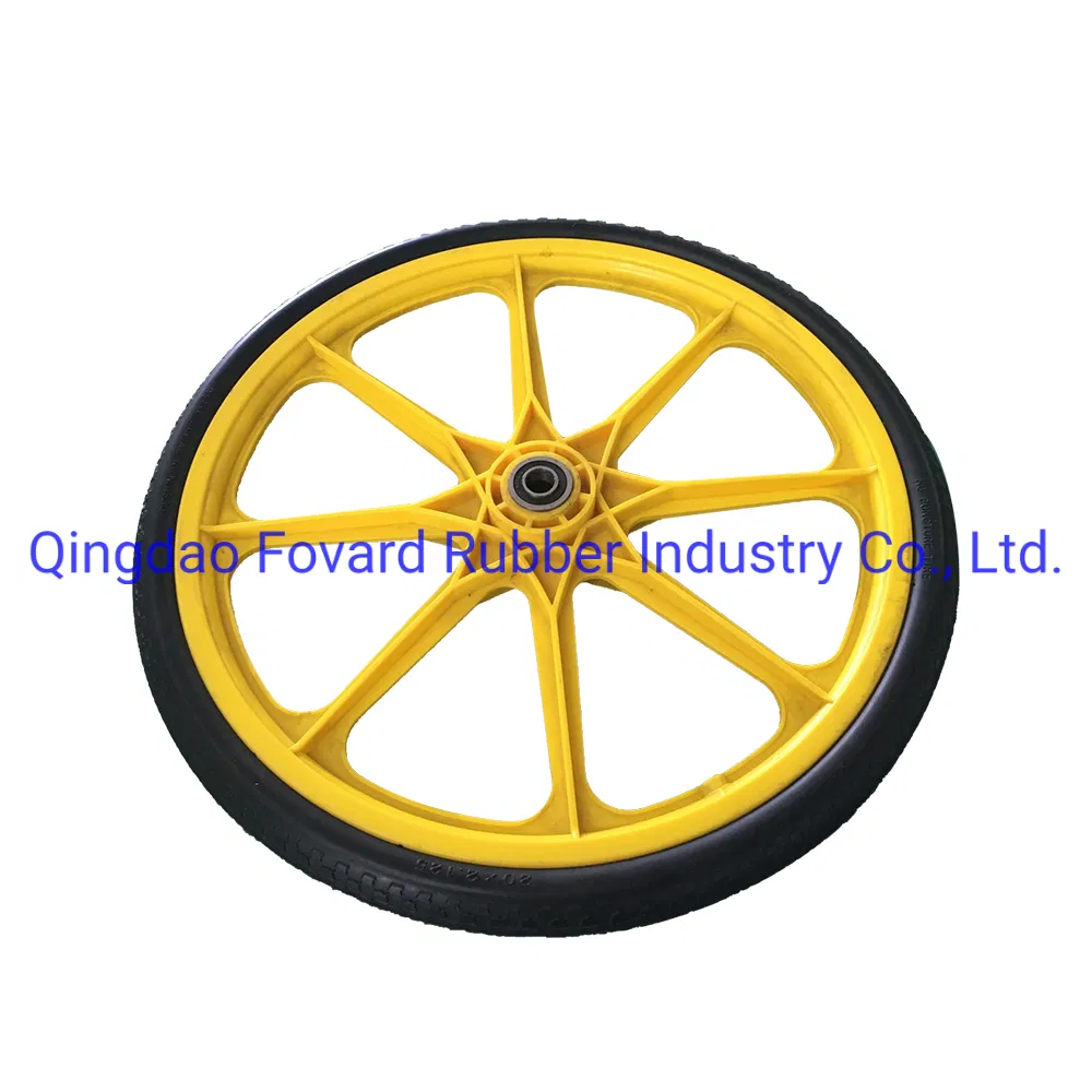 20"Flat Free Polyurethane PU Foam Filled Wheels PU Foam Solid Wheelbarrow Wheel
