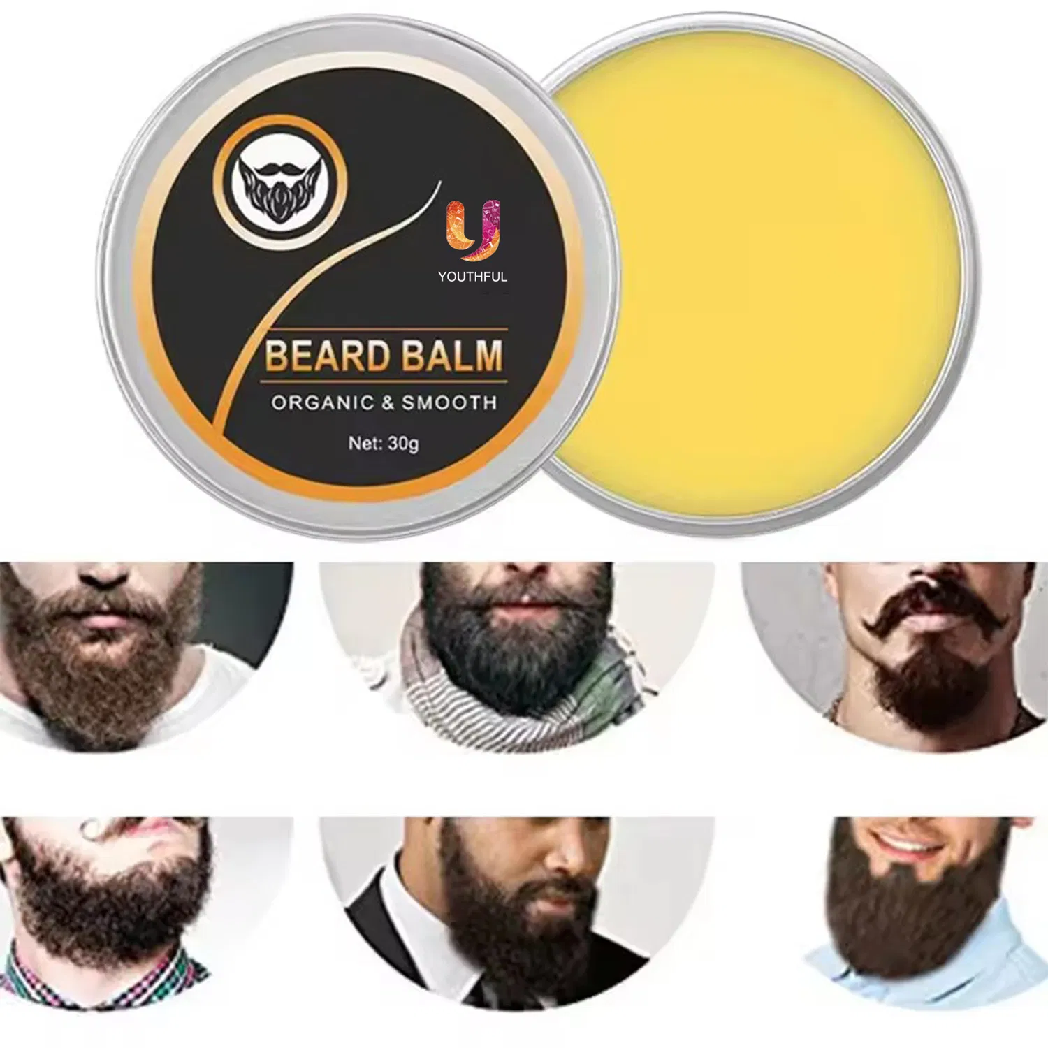 Natural Moisturizing Smoothing Beard Professional Care Cream