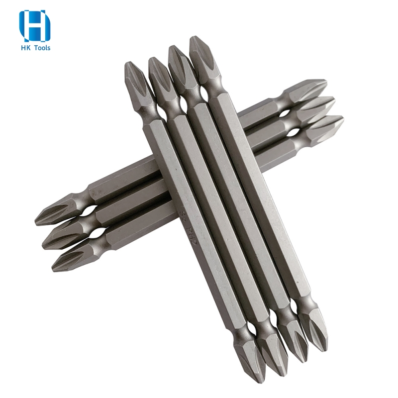 Hot Sale Premium S2 Alloy Steel 50/65/110/150/200mm Length pH2 Double End Screwdriver Bit Magnetic Cross Head Bit